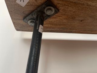 Consola madera patas hierro