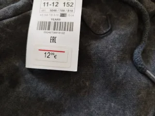 Pantalones Lefties niño 7-8 años gris