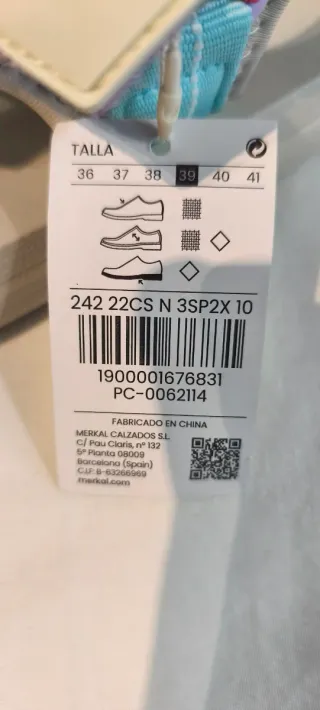 Sandalias NYC Talla 39 Multicolor