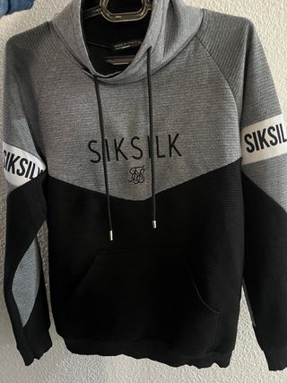 SikSilk Sudadera Gris y Negra Talla XL