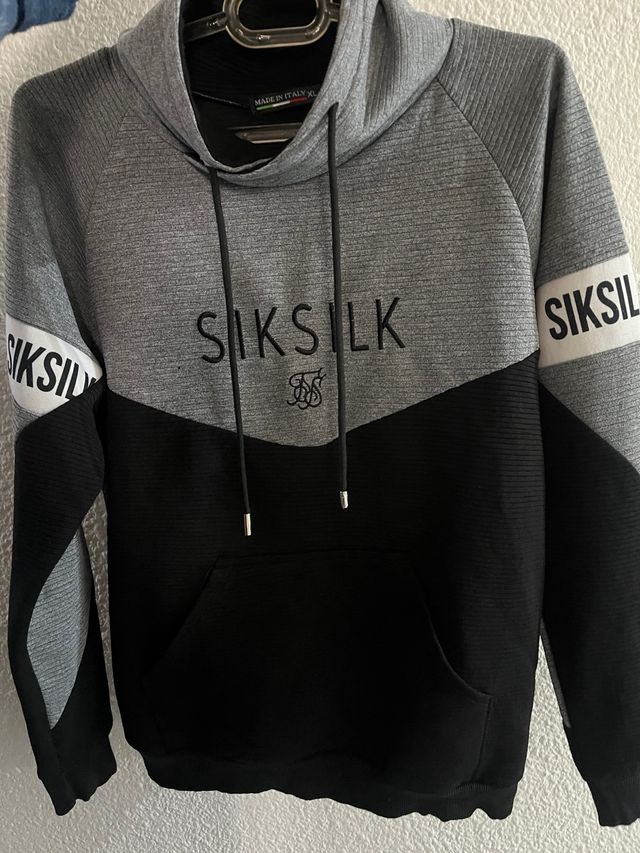 SikSilk Sudadera Gris y Negra Talla XL