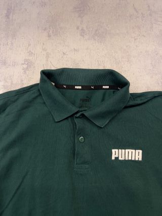 Polo Puma verde logo taglia S