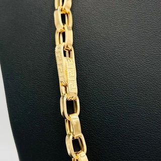 CADENA FORZADA GRECA, Hueca. Oro 18k.