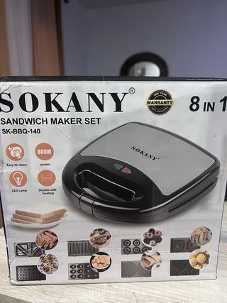 Sandwichera SOKANY 8 en 1 SK-BBQ-140