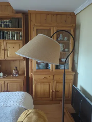 Bonita lámpara de lectura de pie.