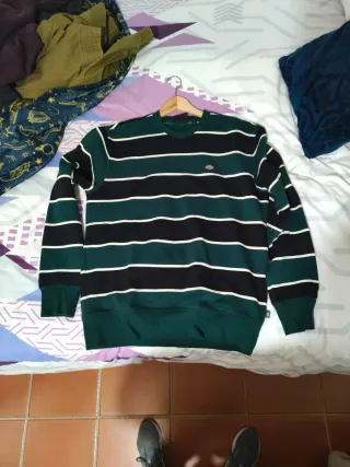 Sudadera Dickies Rayas Verde/Negro Talla S