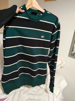Sudadera Dickies Rayas Verde/Negro Talla S