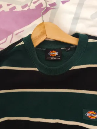 Sudadera Dickies Rayas Verde/Negro Talla S