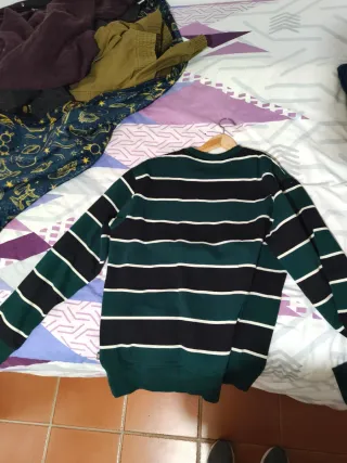 Sudadera Dickies Rayas Verde/Negro Talla S