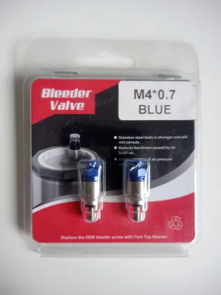 Válvulas Purga Horquilla M4*0.7 Azul