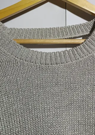 Jersey Bershka gris claro talla M