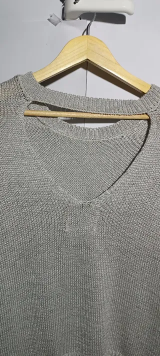 Jersey Bershka gris claro talla M