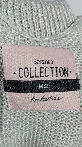 Jersey Bershka gris claro talla M