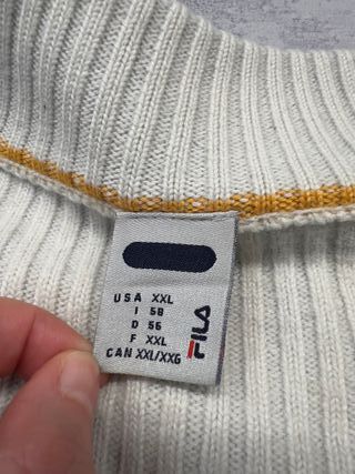 Maglione FILA vintage panna righe XXL