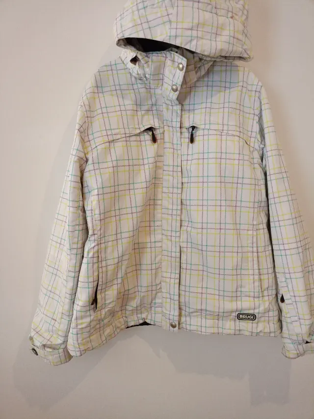 Chaqueta de esquí Brugi a cuadros mujer