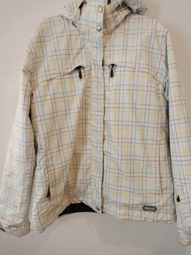 Chaqueta de esquí Brugi a cuadros mujer