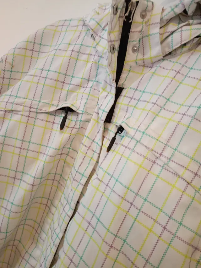 Chaqueta de esquí Brugi a cuadros mujer