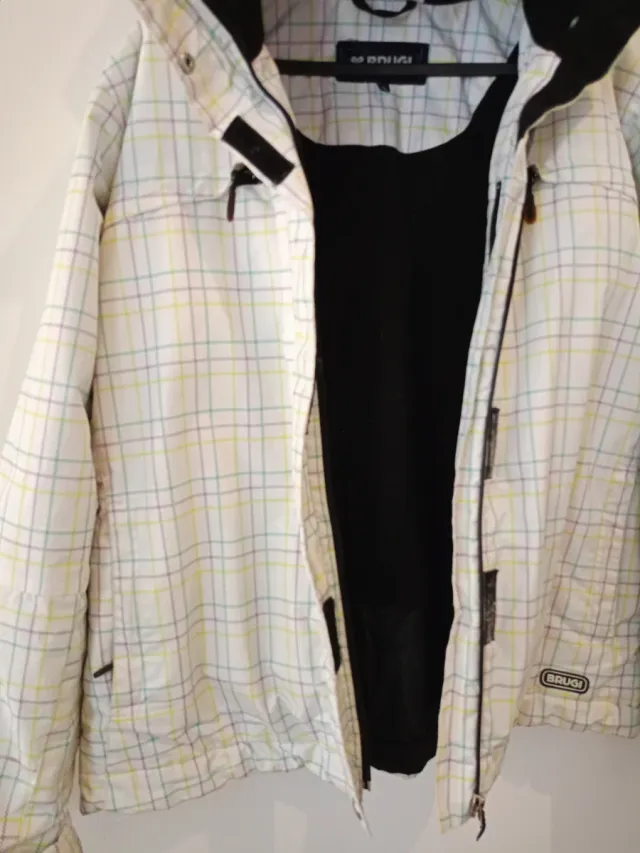 Chaqueta de esquí Brugi a cuadros mujer