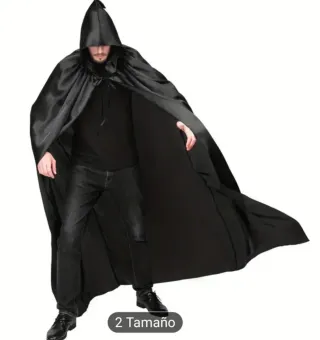 Capa negra para disfraz