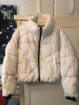 Anorak acolchado blanco talla M