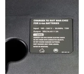 Cargador MAK-CH02 Baterías Litio