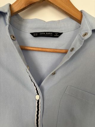 Camisa oversize Zara azul Talla XS