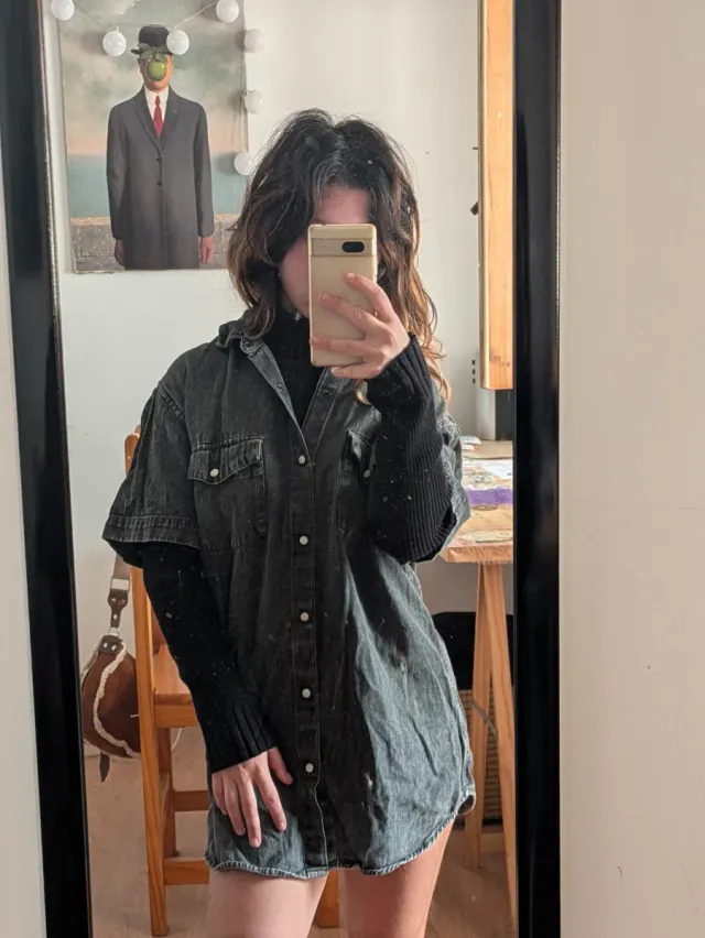 Camisa estilo vaquero gris