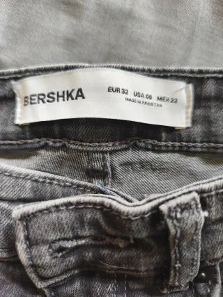 Pantalón campana gris chica