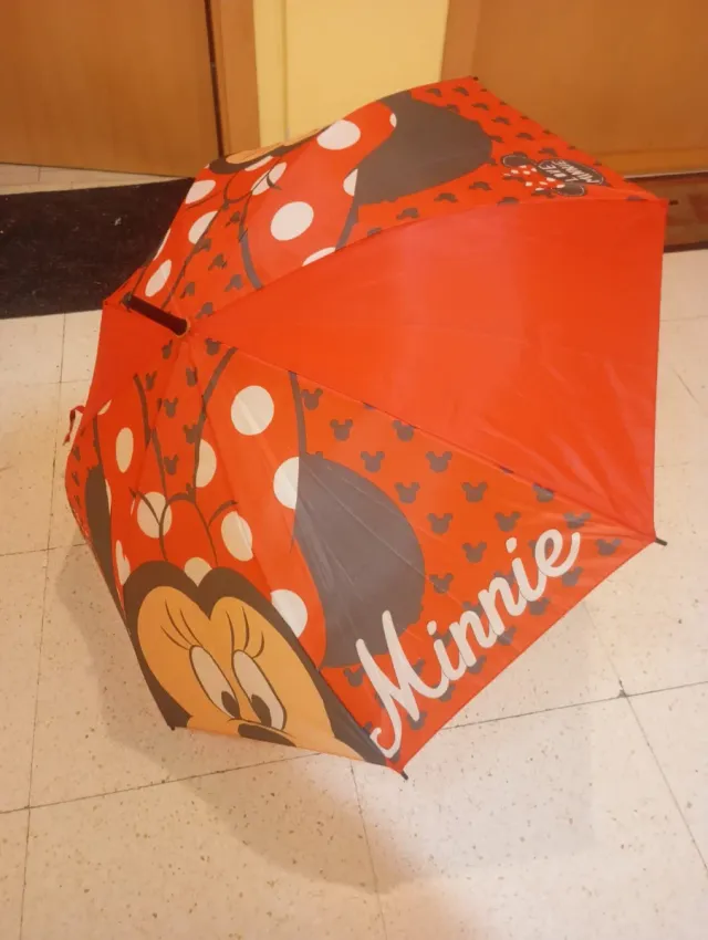 Paraguas Minnie Disney Rojo Nuevo