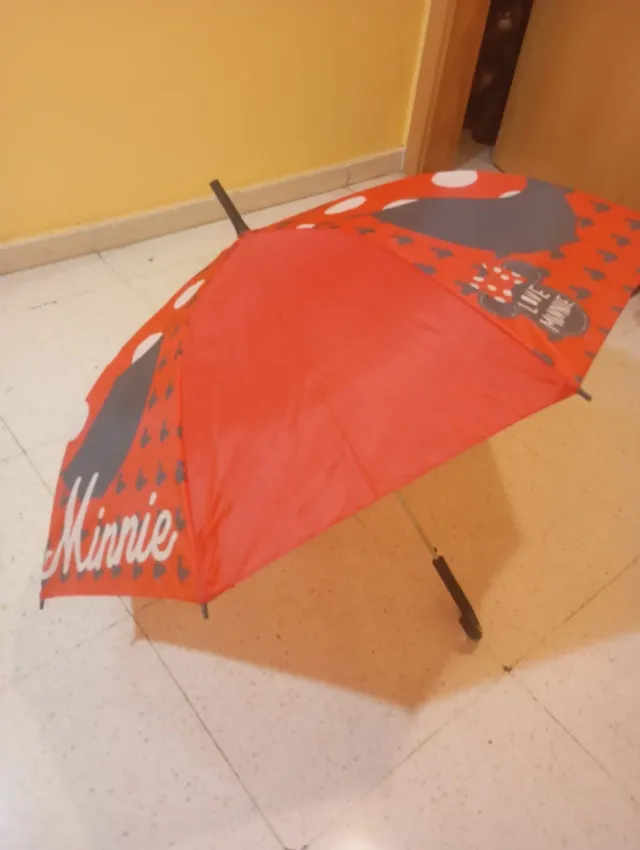 Paraguas Minnie Disney Rojo Nuevo