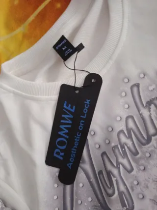 Sudadera Romwe Oversized Blanca