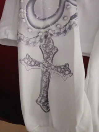 Sudadera Romwe Oversized Blanca