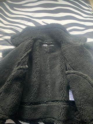Cazadora Zara Piel Forrada Negra