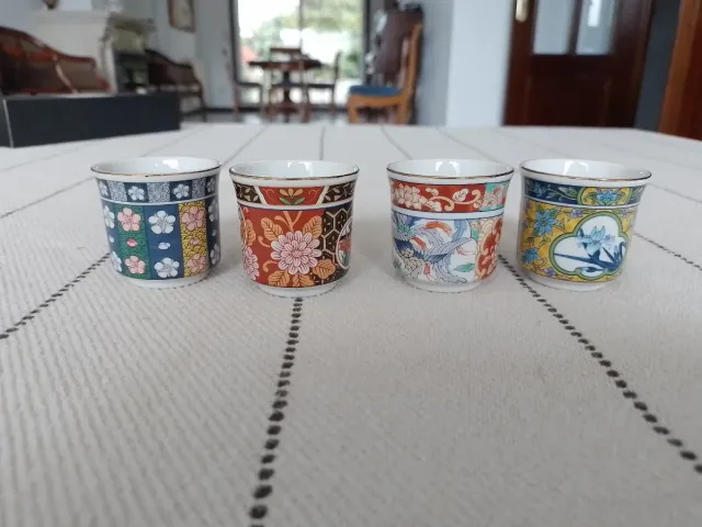 Juego 4 Vasos Cerámica Japonesa