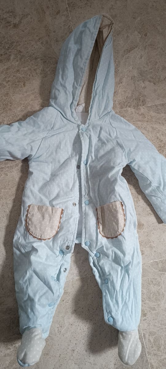 Regalo Buzo bebé 6 meses azul lunares