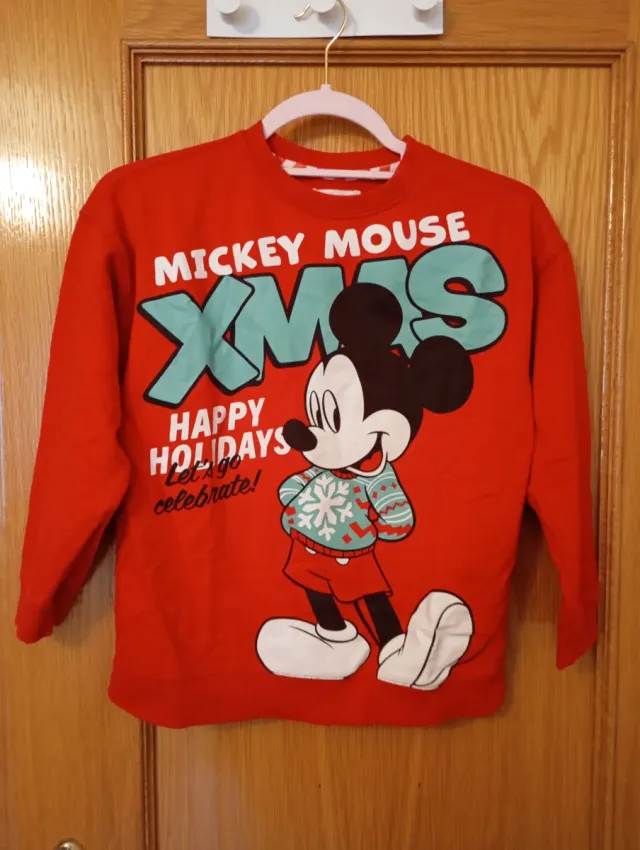 Sudadera Mickey Mouse Navidad 10 años