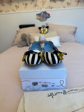 Bailarinas De Flores y Floreros Talla 41