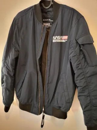 Chaqueta Bomber NASA Hombre Negra Multicolor