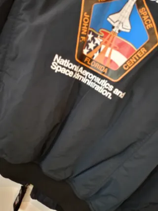 Chaqueta Bomber NASA Hombre Negra Multicolor