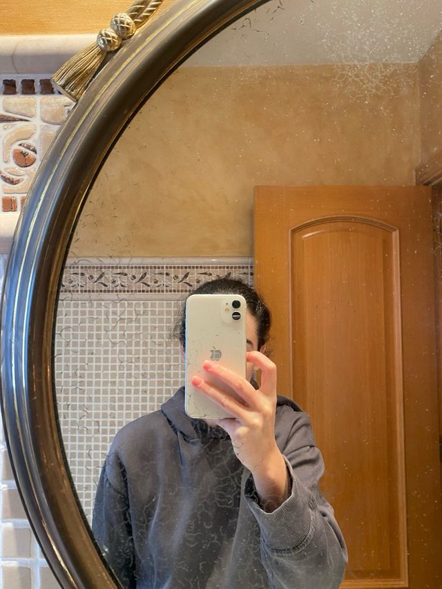 Espejo de pared vintage con marco dorado