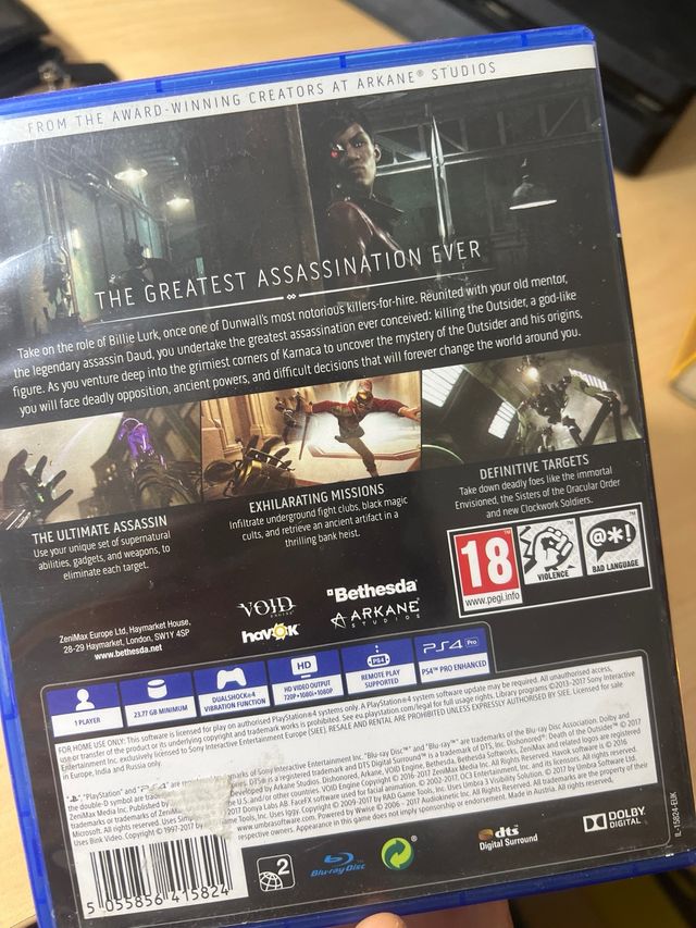 Dishonored: Death of the Outsider PS4