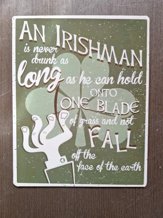 Placa decorativa An Irishman