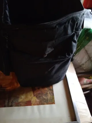 Bolso de viaje rectangular negro