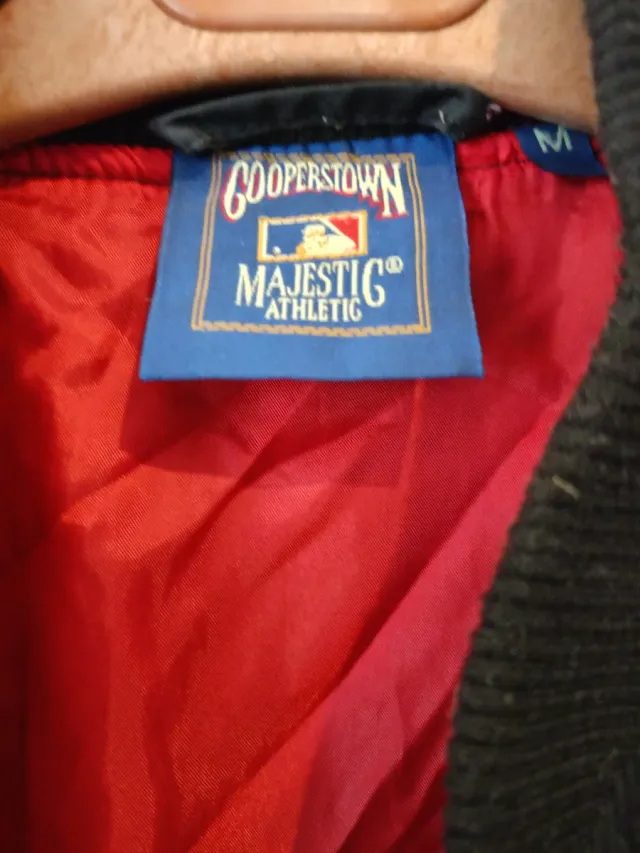 Chaqueta Bomber Majestic Yankees Negra Roja