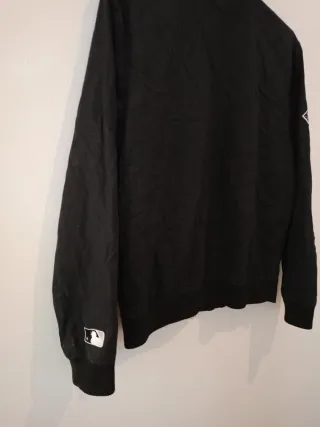 Chaqueta Bomber Majestic Yankees Negra Roja