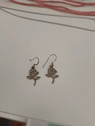 Pendientes Plata Rosas