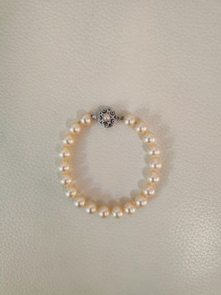 Pulsera Majorica Perlas Cierre Plata