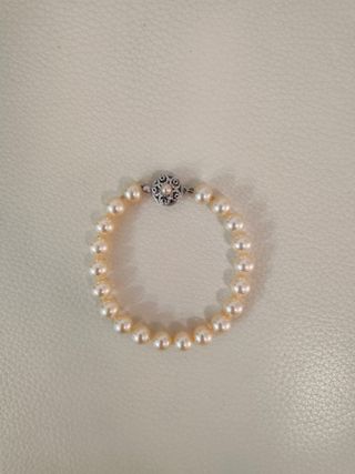 Pulsera Majorica Perlas Cierre Plata