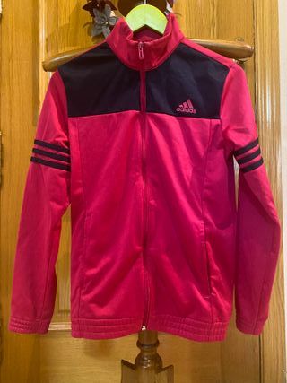 Chaqueta deportiva Adidas rosa y azul marino