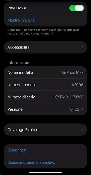AirPods Max Prima Generazione Argento